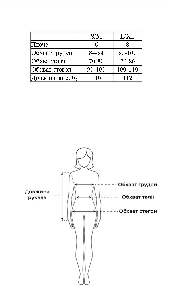 Таблиця розмірів