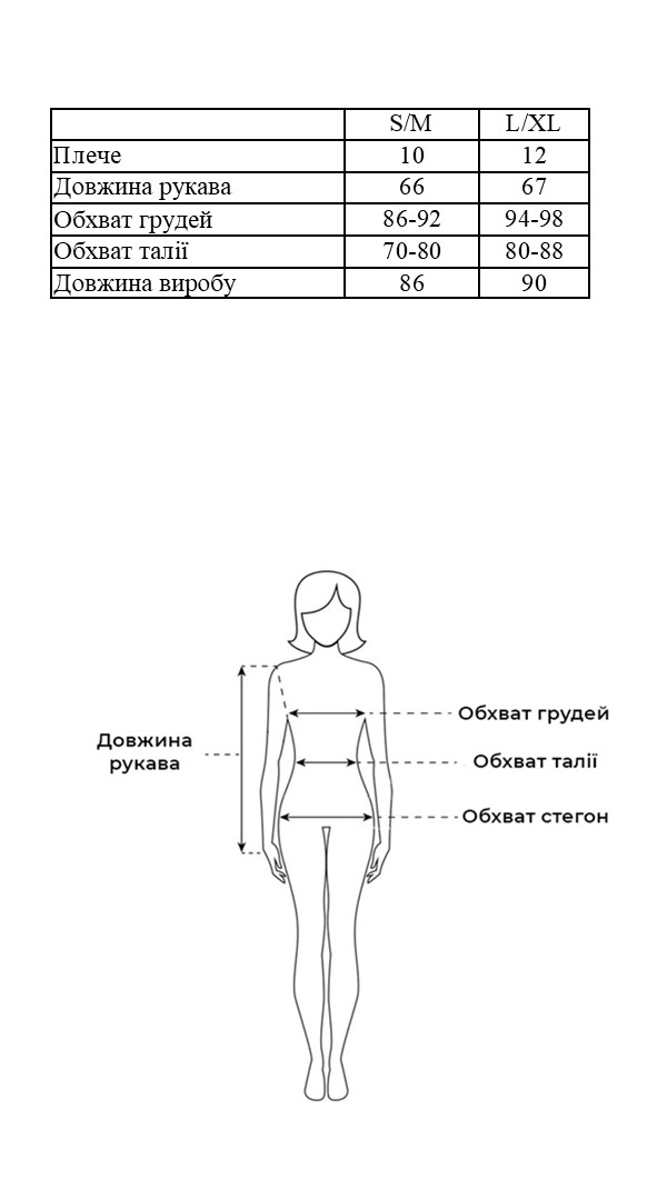 Таблиця розмірів