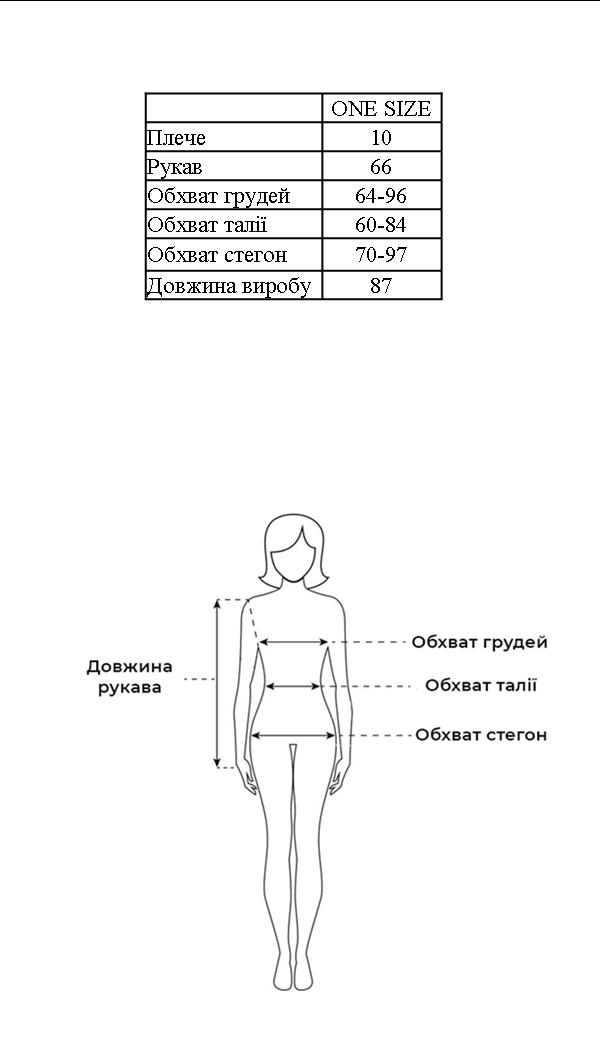 Таблиця розмірів