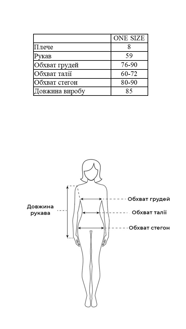 Таблиця розмірів