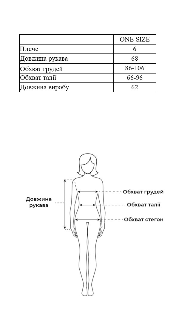 Таблиця розмірів