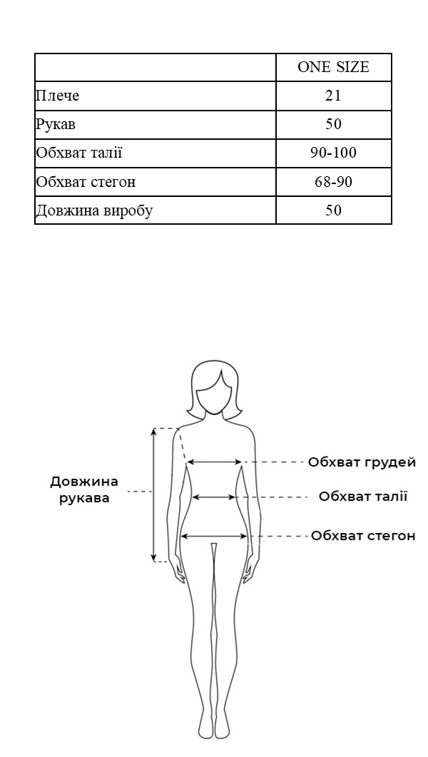 Таблиця розмірів