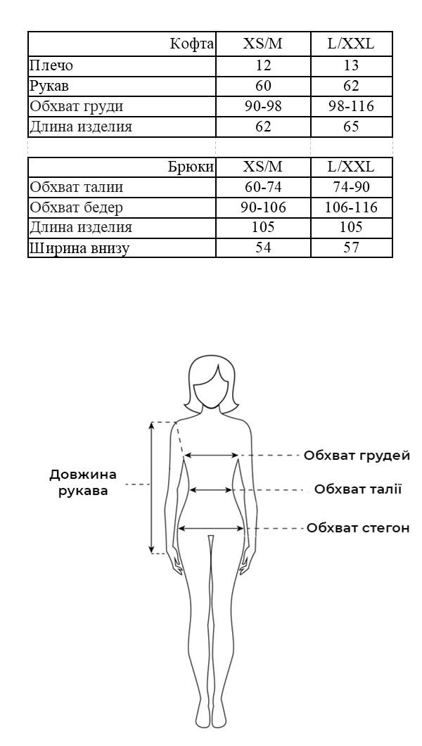 Таблица размеров