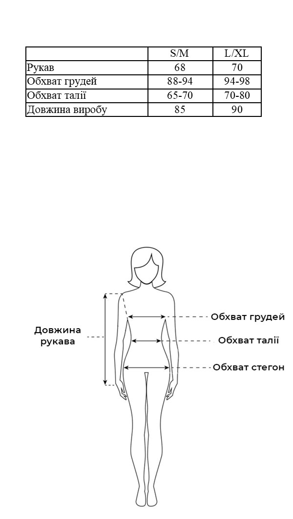 Таблиця розмірів