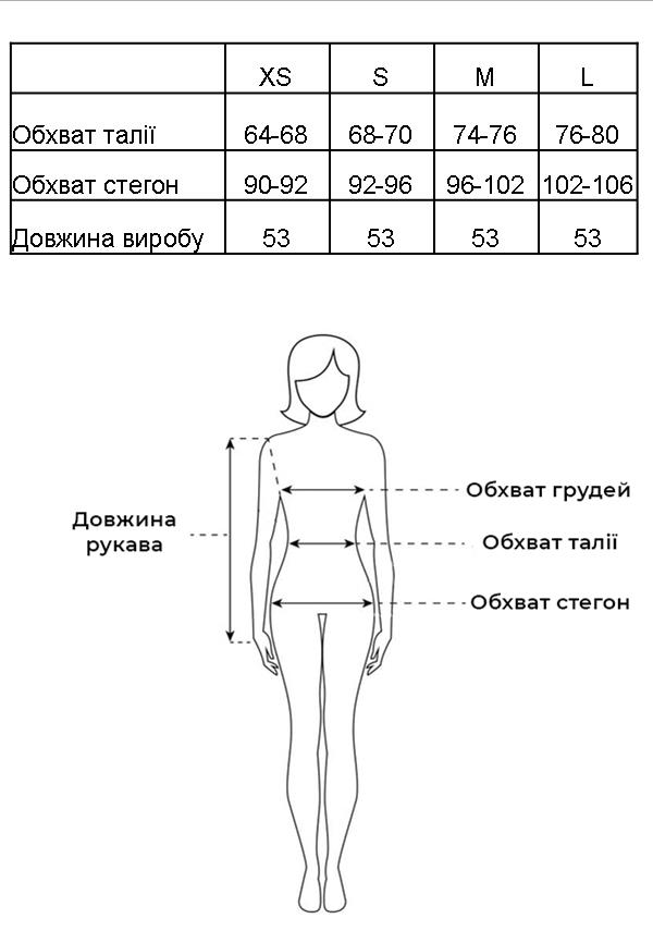 Таблиця розмірів Таблиця розмірів