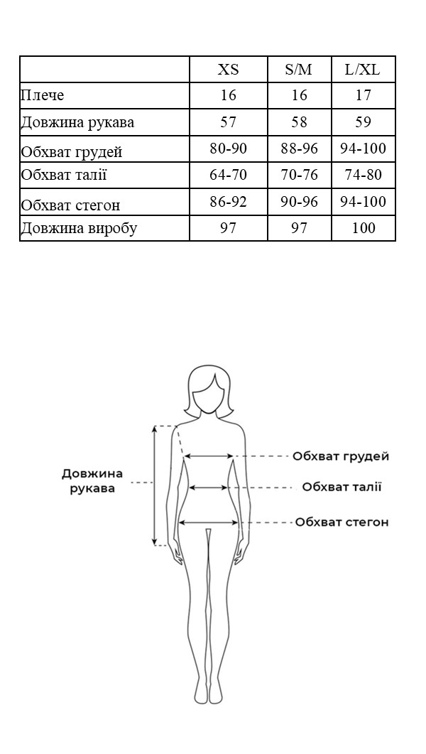 Таблиця розмірів
